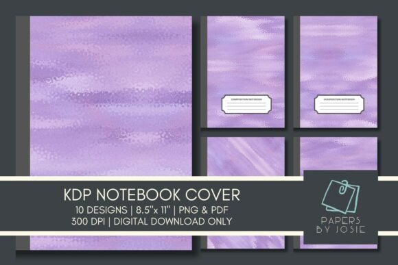 Download Purple Watercolor KDP Notebook Cover - Book cover Collection