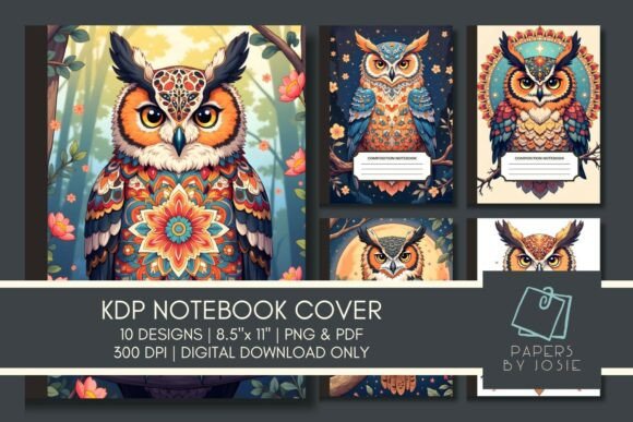 Download Owl Mandala Pattern KDP Notebook Cover - Book cover Collection